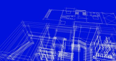 soyut mimari duvar kağıdı tasarımı, dijital konsept arkaplan