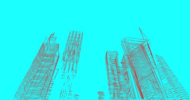 soyut mimari duvar kağıdı tasarımı, dijital konsept arkaplan