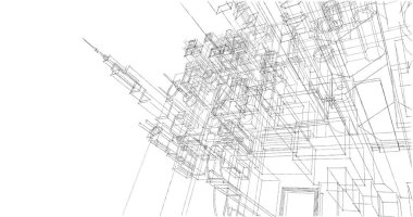 soyut mimari duvar kağıdı tasarımı, dijital konsept arkaplan