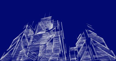 soyut mimari duvar kağıdı tasarımı, dijital konsept arkaplan