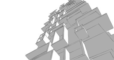 soyut mimari duvar kağıdı tasarımı, dijital konsept arkaplan