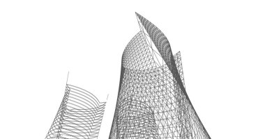 soyut mimari duvar kağıdı tasarımı, dijital konsept arkaplan