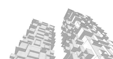 soyut mimari duvar kağıdı tasarımı, dijital konsept arkaplan