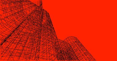 soyut mimari duvar kağıdı tasarımı, dijital konsept arkaplan