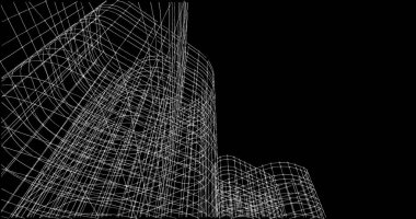 soyut mimari duvar kağıdı tasarımı, dijital konsept arkaplan