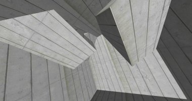 Mimari sanat konseptinde soyut çizgiler, minimum geometrik şekiller. 