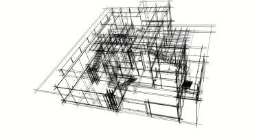 minimal geometrik şekiller, mimari çizgiler