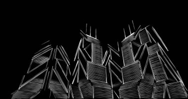 soyut mimari duvar kağıdı tasarımı, dijital konsept arkaplan