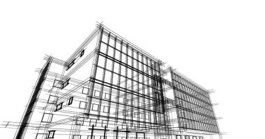 soyut mimari duvar kağıdı tasarımı, dijital konsept arkaplan