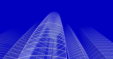 soyut mimari duvar kağıdı tasarımı, dijital konsept arkaplan