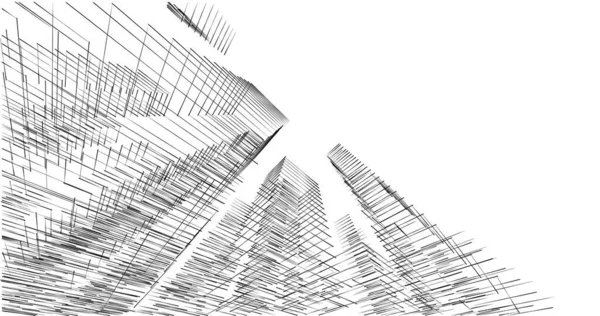 建筑墙纸设计 数字概念背景 — 图库照片