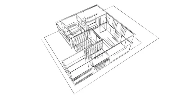 Abstrakcyjna Tapeta Architektoniczna Tło Cyfrowe — Zdjęcie stockowe