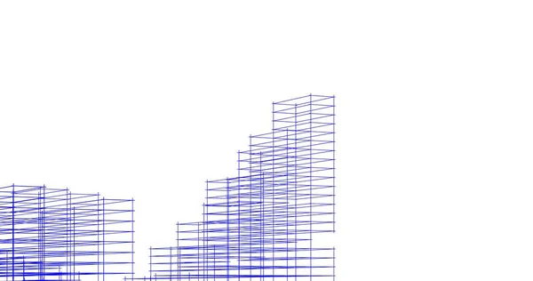 Проектирование Геометрических Архитектурных Зданий — стоковое фото
