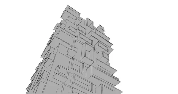Абстрактный Архитектурный Дизайн Обоев Цифровой Концепт Фон — стоковое фото