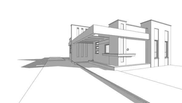 Abstrakcyjna Tapeta Architektoniczna Tło Cyfrowe — Zdjęcie stockowe