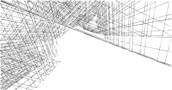 Abstraktní Architektonický Design Tapet Digitální Koncept Pozadí — Stock fotografie