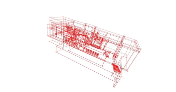 Architektura Budynek Ilustracja Tle — Zdjęcie stockowe