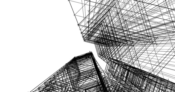 Abstrakti Arkkitehtoninen Tapetti Suunnittelu Digitaalinen Konsepti Tausta — kuvapankkivalokuva