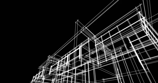 幾何学的な建築物のデザイン — ストック写真