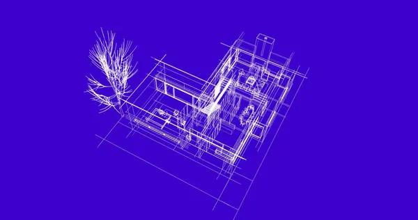 Abstrakcyjny Projekt Tapety Architektonicznej Cyfrowe Tło Koncepcyjne — Zdjęcie stockowe