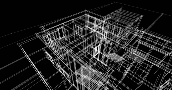 建筑3D背景图 — 图库照片