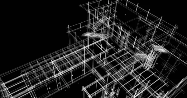 建筑墙纸设计 数字概念背景 — 图库照片