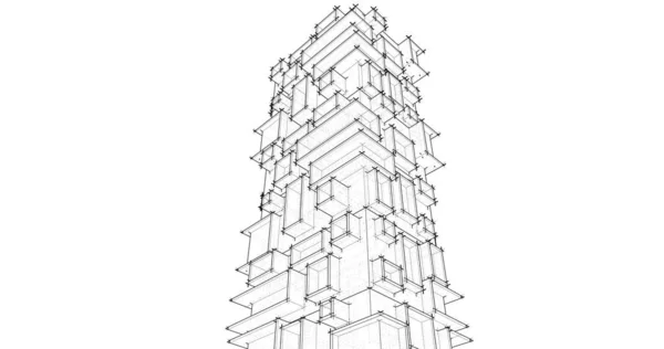 Abstrakcyjny Projekt Tapety Architektonicznej Cyfrowe Tło Koncepcyjne — Zdjęcie stockowe