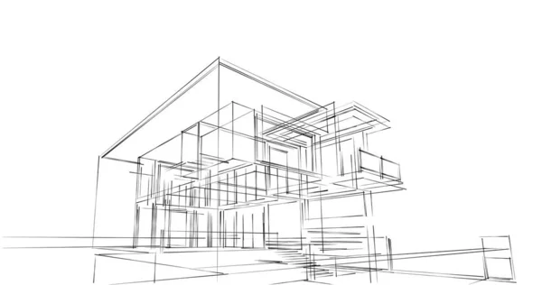 Geometriska Arkitektoniska Byggnader Design — Stockfoto