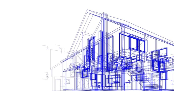 Abstrakcyjny Projekt Tapety Architektonicznej Cyfrowe Tło Koncepcyjne — Zdjęcie stockowe