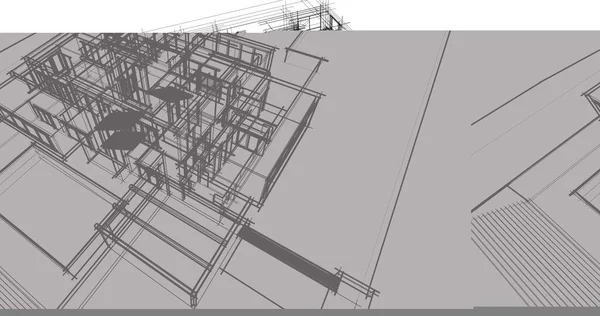 Abstraktní Architektonický Design Tapet Digitální Koncept Pozadí — Stock fotografie