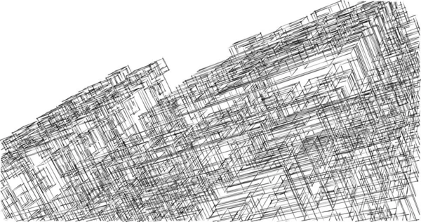 Abstraktní Architektonický Design Tapet Digitální Koncept Pozadí — Stock fotografie