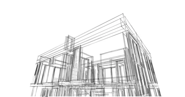 建筑墙纸摘要 数码背景 — 图库照片