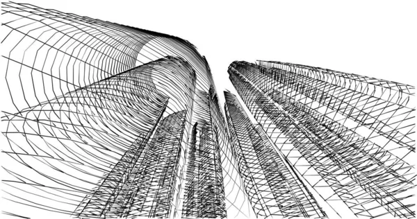 Abstrakcyjna Tapeta Architektoniczna Tło Cyfrowe — Zdjęcie stockowe