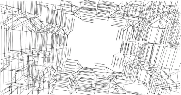 建筑墙纸设计 数字概念背景 — 图库照片