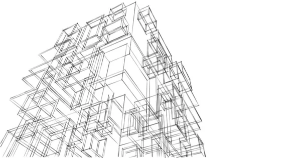 Abstrakcyjny Projekt Tapety Architektonicznej Cyfrowe Tło Koncepcyjne — Zdjęcie stockowe