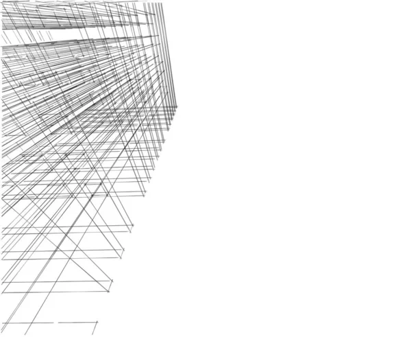 Abstraktní Architektonická Tapeta Digitální Pozadí — Stock fotografie