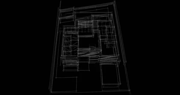 建筑3D背景图 — 图库照片