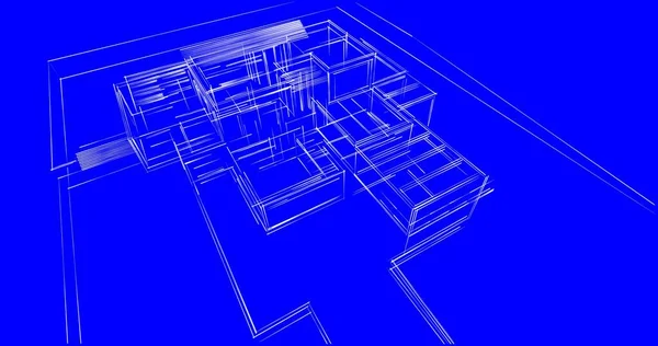 Abstrakt Arkitektoniska Tapeter Digital Bakgrund — Stockfoto