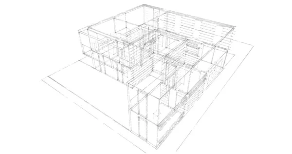 Abstraktní Architektonická Tapeta Digitální Pozadí — Stock fotografie