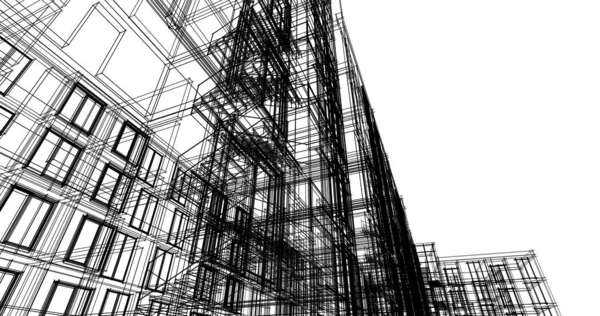 Абстрактный Архитектурный Дизайн Обоев Цифровой Концепт Фон — стоковое фото