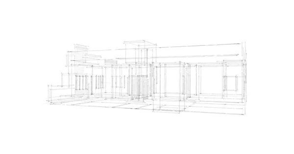 建筑墙纸设计 数字概念背景 — 图库照片