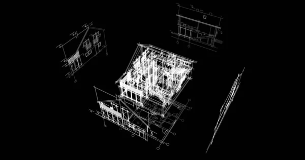 Formas Geométricas Mínimas Líneas Arquitectónicas — Foto de Stock