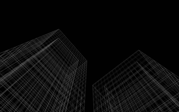 Mimari sanat konseptinde soyut çizgiler, minimum geometrik şekiller. 