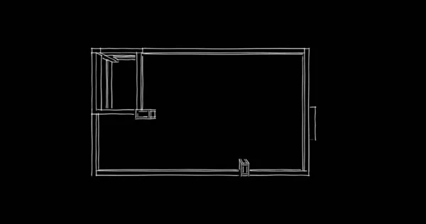 Abstraktní Kreslicí Čáry Architektonickém Pojetí Minimální Geometrické Tvary — Stock fotografie