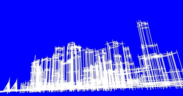 Abstrakt Arkitektonisk Tapet Design Digitalt Koncept Bakgrund — Stockfoto