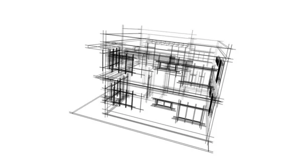 Disegno Astratto Carta Parati Architettonica Sfondo Concetto Digitale — Foto Stock