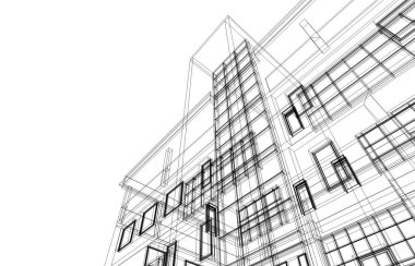 soyut mimari duvar kağıdı tasarımı, dijital konsept arkaplan