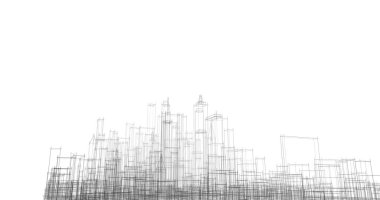 soyut mimari duvar kağıdı tasarımı, dijital konsept arkaplan