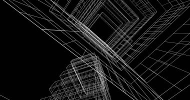 soyut mimari duvar kağıdı tasarımı, dijital konsept arkaplan