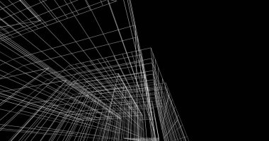 soyut mimari duvar kağıdı tasarımı, dijital konsept arkaplan